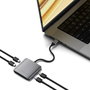 Satechi Hub USB-C de 4 Puertos con Power Delivery 100W y 10 Gbps, Gris