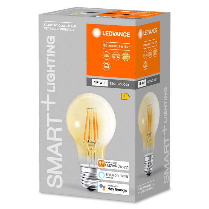 Ledvance SMART Bombilla LED E27 6W 680Lm 2400K 300º Regulable Ledvance SMART Bombilla LED E27 6W 680Lm 2400K 300º Regulable