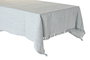 DKD Home Decor Mantel de Algodón Reciclado con Flecos, 150x200 cm, Gris Claro y Blanco