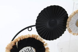 DKD Home Decor Decoración de Pared Estilo Colonial Marrón Negro Metal y Espejo 62 x 30 x 5 cm (4 Unidades)