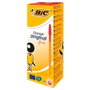 Bic Bolígrafo Original Fine Naranja con Tinta Roja (Caja de 20 unidades)