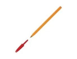 Bic Bolígrafo Original Fine Naranja con Tinta Roja (Caja de 20 unidades)