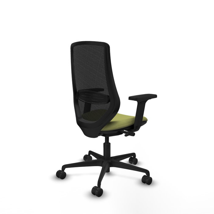 PIQUERAS Y CRESPO Silla de oficina Mardos, Sincro/Traslack, Verde oliva/Negro