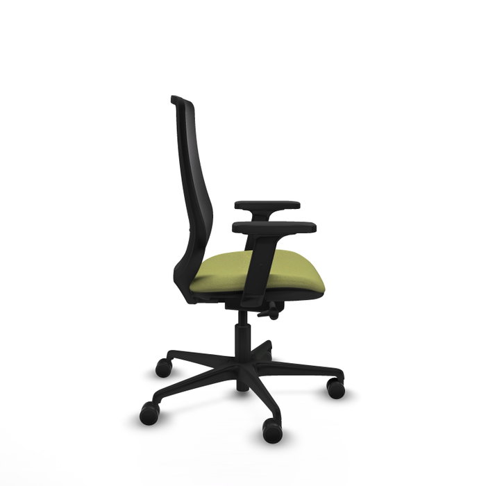 PIQUERAS Y CRESPO Silla de oficina Mardos, Sincro/Traslack, Verde oliva/Negro
