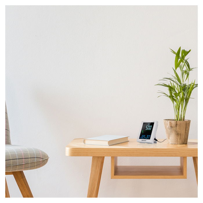 Bresser Monitor de Calidad del Aire / Contaminación para Interiores, Blanco Bresser Monitor de Calidad del Aire / Contaminación para Interiores, Blanco