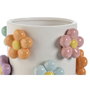 DKD Home Decor Macetero Dolomite Flores Blanco