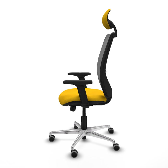 PIQUERAS Y CRESPO Silla de oficina Zulema con mecanismo Sincro/Traslack, Amarillo y Gris PIQUERAS Y CRESPO Silla de oficina Zulema con mecanismo Sincro/Traslack, Amarillo y Gris