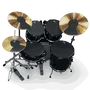 Vic Firth MUTEPP6 Set de apagadores de caucho para batería y platos