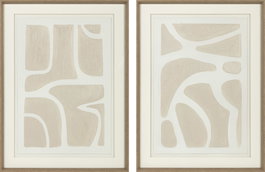 DKD Home Decor Set de 2 Cuadros de Cristal y PS 60x3,8x80 cm
