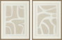 DKD Home Decor Set de 2 Cuadros de Cristal y PS 60x3,8x80 cm
