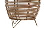 DKD Home Decor Lámpara de Pie Ratán Metal Marrón 23 x 65 x 23 cm
