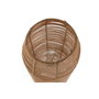 DKD Home Decor Lámpara de pie de ratán y metal marrón natural