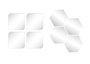 DKD Home Decor Set de 4 Espejos de Cristal Surtidos