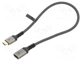 GOOBAY Cable HDMI 2.1 de 0,5m con acabado textil