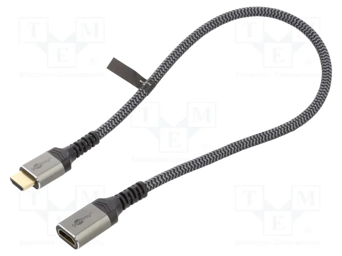 GOOBAY Cable HDMI 2.1 de 0,5m con acabado textil GOOBAY Cable HDMI 2.1 de 0,5m con acabado textil