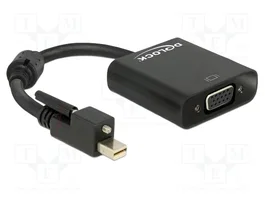 DeLOCK 62641 Adaptador mini DisplayPort 1.2 con tornillo a VGA negro