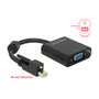 DeLOCK Adaptador mini DisplayPort 1.2 macho con tornillo a VGA hembra negro