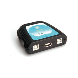 VALUE USB 2.0 Interruptor o Switch Manual para Impresoras, 2 Puertos, 2 x USB, 70 x 25 x 90 mm, Alámbrico
