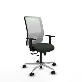 PIQUERAS Y CRESPO Silla de oficina Zulema con mecanismo Sincro/Traslack, Negro/Blanco