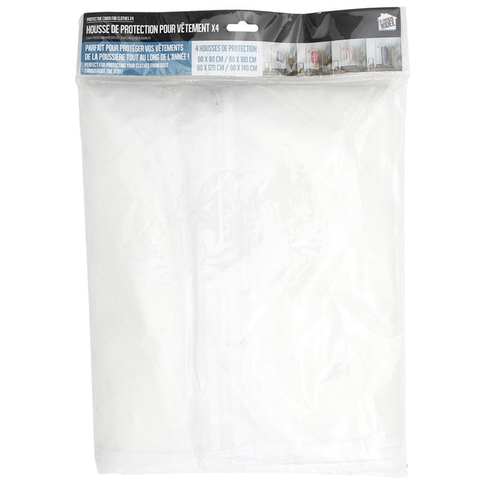 Juego De 4 Fundas Protectoras Ropa Vallee Outlet Plástico