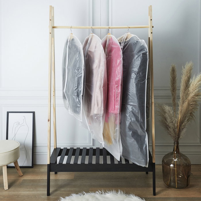 Juego De 4 Fundas Protectoras Ropa Vallee Outlet Plástico