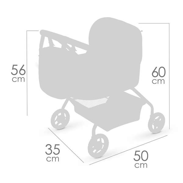Decuevas Mi Primer Coche de Muñeca Botanic para muñecas hasta 42 cm, Medidas 60x50x35 cm, Juguete Recomendado +3 años