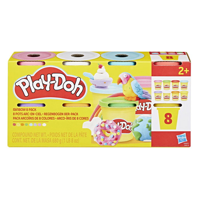 HASBRO Set 8 botes plastilina Play-Doh, 8x85g, +2 años