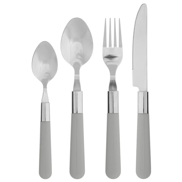 Day Cubertería 24 Piezas Acero Inoxidable Mango Plástico Colores Surtidos Apto Lavavajillas