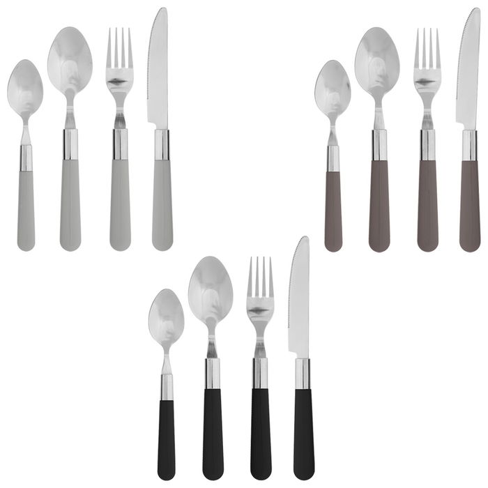 Day Cubertería 24 Piezas Acero Inoxidable Mango Plástico Colores Surtidos Apto Lavavajillas