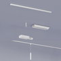 Philips Easylink Riel de extensión con alimentación, 1 metro, blanco, conexión en forma de I, máx. 1800 W para LED, aluminio