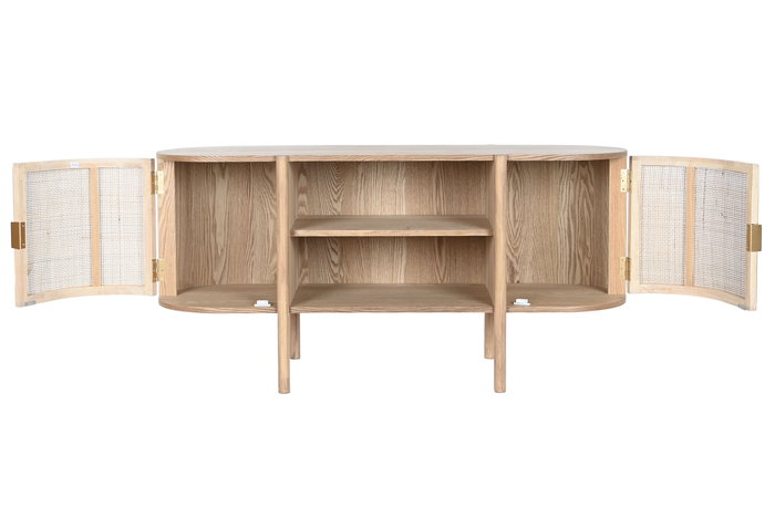 DKD Home Decor Morefond rejilla 23 Mueble TV Moderno Natural 120 x 43.5 x 60 cm