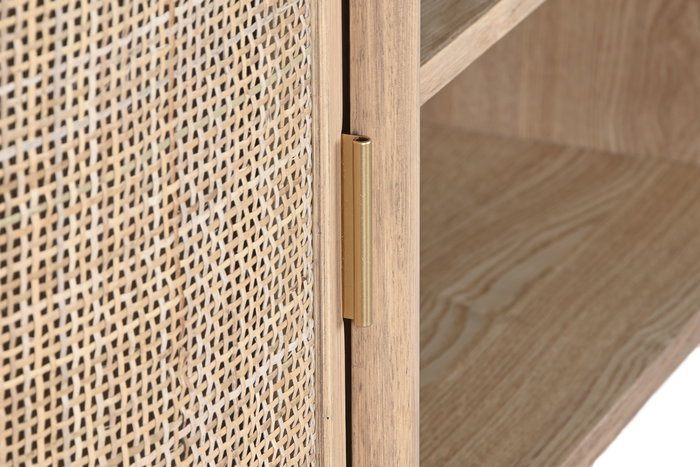 DKD Home Decor Morefond rejilla 23 Mueble TV Moderno Natural 120 x 43.5 x 60 cm