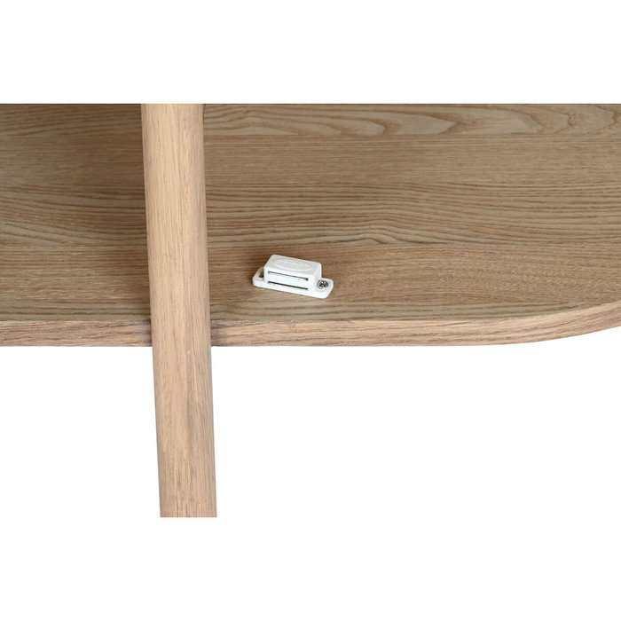 DKD Home Decor Mueble TV Rubberwood y Ratán Natural 120x43,5x60