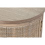 DKD Home Decor Mueble TV Rubberwood y Ratán Natural 120x43,5x60
