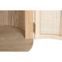 DKD Home Decor Mueble TV Rubberwood y Ratán Natural 120x43,5x60