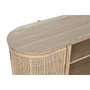 DKD Home Decor Mueble TV Rubberwood y Ratán Natural 120x43,5x60
