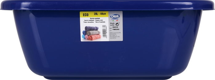 Dem Barreño Cuadrado 20L Eco 44x44x17 cm (12 Unidades)