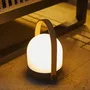 Lumisky LUM1707333237567 - Lámpara Portátil Inalámbrica Aura LED Blanco Cálido Regulable, Mango de Bambú Recargable, Altura 27 cm