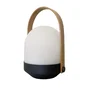 Lumisky LUM1707333237567 - Lámpara Portátil Inalámbrica Aura LED Blanco Cálido Regulable, Mango de Bambú Recargable, Altura 27 cm