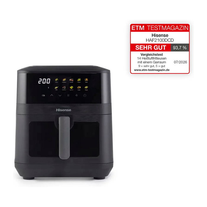 Hisense HAF2100DCD Freidora de aire 7,7 L Negro Hisense HAF2100DCD Freidora de aire 7,7 L Negro