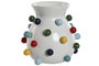 DKD Home Decor Jarrón Dolomite Bolas Blanco y Multicolor 20x20x20 cm