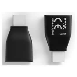 EPOS Adaptador USB-A a USB-C, Negro, USB Tipo A a USB Tipo C