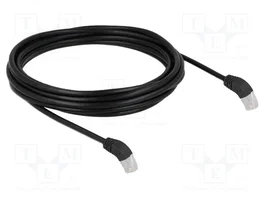 DeLOCK Cable de red RJ45 Cat.6a S/FTP 5 m con conector angular 45° hacia abajo