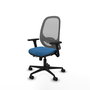 PIQUERAS Y CRESPO Silla de oficina Cilanco con mecanismo Sincro/Traslack, Azul claro y Gris