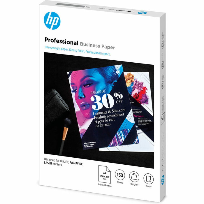HP Papel Profesional Satinado 180 g/m² A4 150 Hojas HP Papel Profesional Satinado 180 g/m² A4 150 Hojas