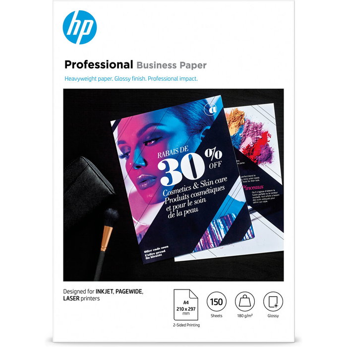 HP Papel Profesional Satinado 180 g/m² A4 150 Hojas HP Papel Profesional Satinado 180 g/m² A4 150 Hojas