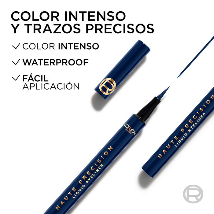 L'Oréal Paris Haute Precision Delineador de Ojos Líquido 0.01mm #Blue, 1 unidad