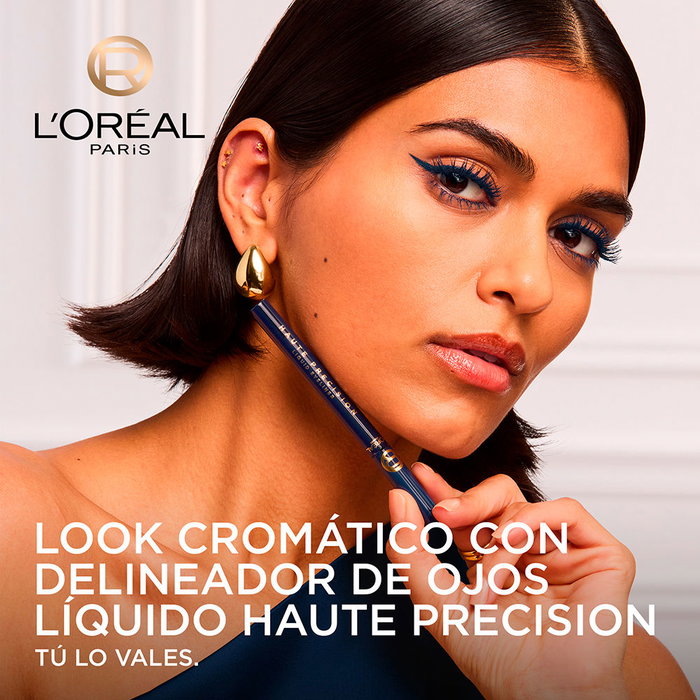 L'Oréal Paris Haute Precision Delineador de Ojos Líquido 0.01mm #Blue, 1 unidad
