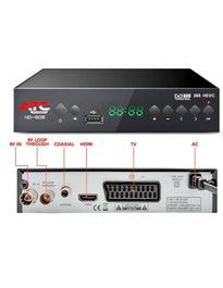 ATC Decodificador Digital Terrestre TDT 2 Receptor HD-205 Full HD 1080p con USB y Timeshift