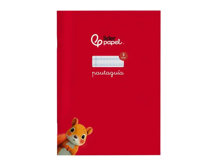 Liderpapel Libreta Pauta Guía A4 32 Hojas 75g/m² Cuadriculado Pautado 3mm con Margen 6 Colores Surtidos - Cartoncillo